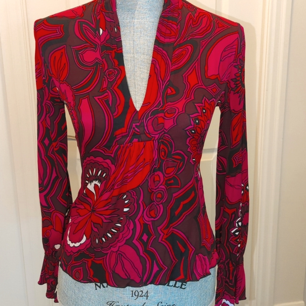 Trina Turk silk blouse S